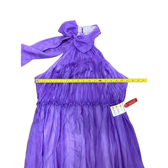 Mac Duggal Ieena Sz 10 Dress 55848 Halter A-Line Evening Gown Orchid Purple New - Picture 8 of 11